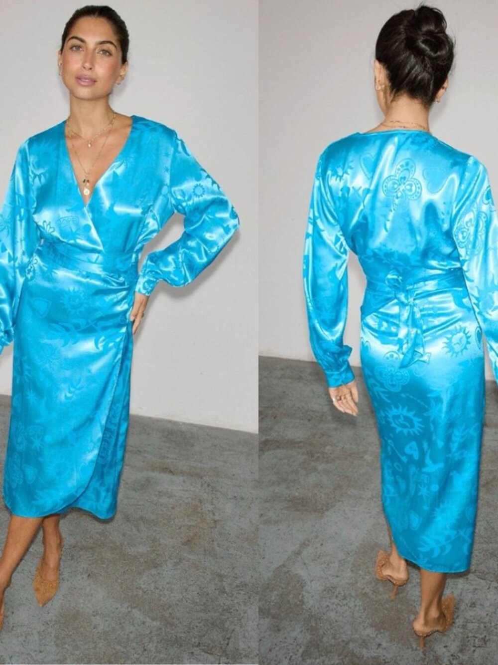Never Fully Dressed Turquoise Sundazed Summer Vienna Wrap Dress US ladies 6 NWT
